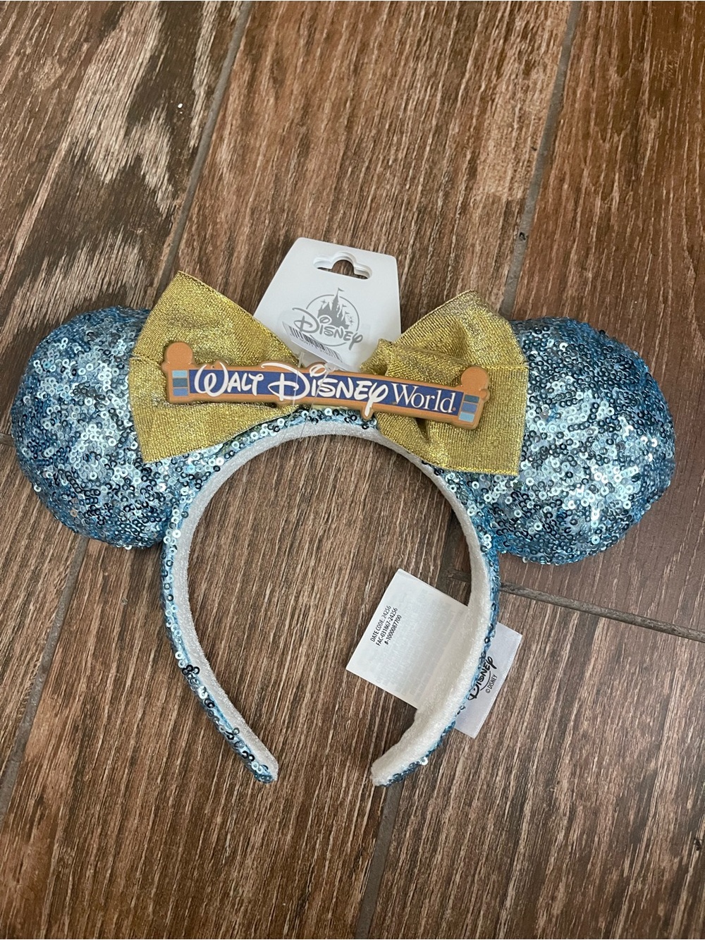 Walt Disney World Sequin Minnie Ears Headband - Blue & Gold